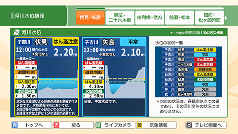 グラフィカルに水位情報を表示