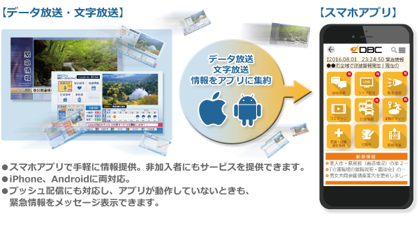 地域情報閲覧や情報投稿できるスマホアプリのサービス提供は基本になってきました。今よりさらに企業様の情報を最大限発信し、スマホユーザーがアプリ生活を充実するよう、<br> 「見て、知り、活用し、楽しむ生活」を目的とした企業様の「ファンを増やす」魅力的なスマホアプリコンテンツもご提案しております。